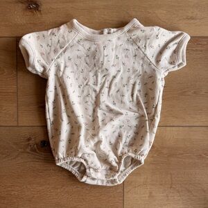 Floral Cream baby Bubble One Piece